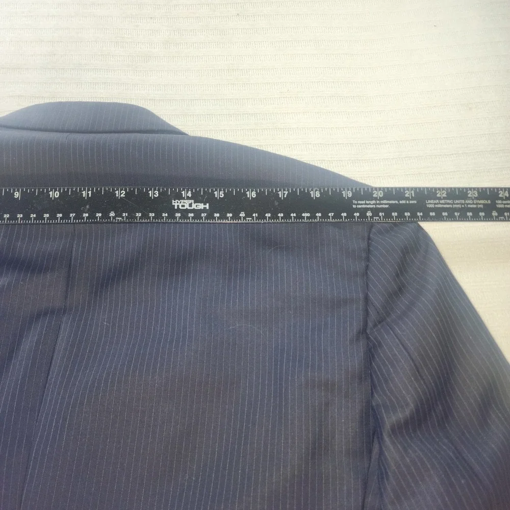 Brooks Brothers 1818 Madison Suit Mens 43R 38W Navy Pinstripe Wool Italy VBC